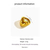 Image of Fashion Titanium Steel Glossy Love Shape 18K Gold Ring Shopping