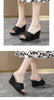 Image of European And American Peep-toe Slippers Wedge Platform Platform Shopping