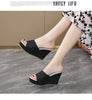 Image of European And American Peep-toe Slippers Wedge Platform Platform Shopping