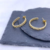 Image of Women's Fashion Retro Gold-plated Woven Twisted C-shaped Ear Ring Shopping