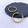 Image of Women's Fashion Retro Gold-plated Woven Twisted C-shaped Ear Ring Shopping