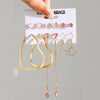 Image of Creative Simple Retro Love Star Chain Earings Set Shopping