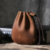 Image of Vintage Cowhide Drawstring Bundle Wallet Shopping