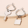 Image of Niche Normcore Bag Personality Asymmetric Earrings Shopping