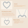 Image of Heart-shaped Moissanite Necklace Simple Classic S925 Sterling Silver Shopping