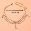 Image of Women's Trendy Rhinestone Multi-layer Anklet Shopping