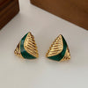 Image of Women's Fashion Geometry Pattern Triangle Earrings Shopping