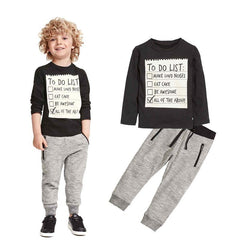 Kids Boys Clothing Set Baby Boy Casual Clothes Spring Autumn Ccotton Long Sleeves T-shirt Pants 2pcs Suit For 3-7 Years Shopping