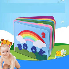 Felt Busy Board Children 3D Three-dimension Educational Learning Non-Woven Rainbow Early Education Story Book Shopping