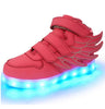 Image of Children's shoes led light shoes children's wings light shoes usb charging colorful luminous shoes casual light shoes Shopping