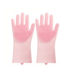 Image of Silicone Heat-resistant Cleaning Brush Scrubbing Gloves Shopping