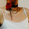 Image of Accessories Vintage Rose Tassel Pendant Queen Style Necklace Collar Shopping