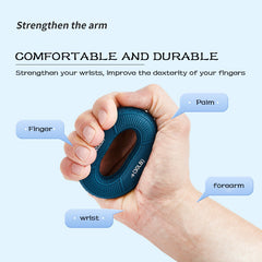 Hand Grip Strengthener, Grip Strength Trainer And Finger Exerciser Silicone Adjustable Hand Grip 20-80LB Gripping Ring Finger Forearm Trainer Carpal Expander Muscle Workout Exercise Shopping