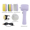 Image of Electric Cleaning Brush 4 In 1 Spinning Scrubber Handheld Electric Cordless Cleaning Brush Portable Shopping