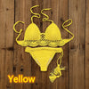 Image of Women's Fashion Solid Color Handmade Crochet Bikini Suit Shopping