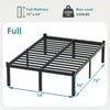 Image of Classic Iron Bed Frame Mattress Under Bed Storage No Box Spring Needed Singe Full Queen King Size Black Shopping