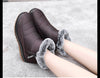 Image of Full Tendon Bottom Non-slip Waterproof Fleece Lined Thickened Thermal Cotton Boots Shopping