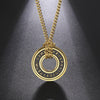 Image of Vintage Viking Rune Circle Pendant Ornament Stainless Steel Necklace Shopping