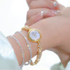 Image of Mermaid Light Luxury Diamond Small Gold And Silver Chain Watch Shopping