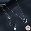 Image of Heart-shaped Moissanite Necklace Simple Classic S925 Sterling Silver Shopping