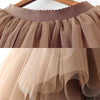 Image of Black Tulle-Layered High-Waist A-Line Skirt, Women's Tutu Skirt Mesh Splicing Skirt Multi-layer Cake A-line Pleated Skirt Fairy Skirt Shopping