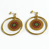 Image of Bohe Tribe Gold Datura Flowers Pendant Earrings Shopping