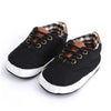 Image of Solid color casual lace soft bottom baby canvas shoes baby shoes toddler shoes Shopping