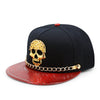 Image of Skull Rivet Hip Hop Baseball Cap Hip Hop Flat-brimmed Cap Shopping