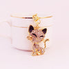 Image of Squinting Cute Fox Animal Alloy Key Ring Accessories Pendant Key Chain Shopping