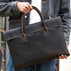 Image of Crazy Horse Leather Men's Handbag Thin And Portable Shopping