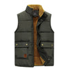 Image of European Size Men's Youth Fleece-lined Down Cotton Vest Shopping