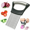 Image of Food Slice Assistant - Stainless Steel Onion Holder Slicer Tomato Cutter NonSlip Shopping