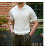 Image of Lapel Polo Shirt Casual Short-sleeved Knitted T-shirt Shopping