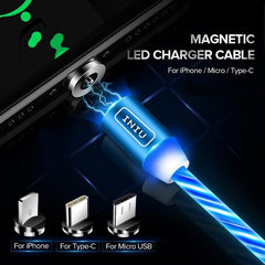 Compatible with Apple , LED Magnetic USB Phone Cable Micro Type C Charger Fast Charging Magnet Charge Cord Shopping111