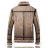 Image of Men's Casual Polo Collar Fur Thickened Fleece-lined Warm Jacket Shopping