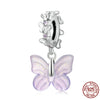 Image of Glass Butterfly Accessories S925 Sterling Silver Pendant Shopping