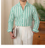 Image of Men's Business Casual Cotton Striped Shirt Shopping