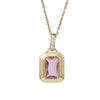 Image of RETRO Geometric Color Zircon Necklace Shopping