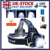 Image of T6 Headlamp Rechargeable 350000LM LED Zoom Headlight Head Torch USB Line New UK Shopping