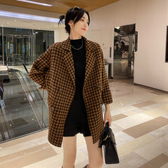 British Plaid Double-faced Cashmere Coat Women