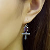 Image of S925 Sterling Silver Anka Life Cross Earrings Shopping