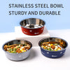 Image of Dog Bowl Cat Bowl For Food And Water, Stainless Steel Pet Feeding Bowl, Durable Non-Skid Insulated Heavy Duty With Rubber Bottom For Medium Large Dogs Shopping