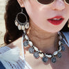 Image of Bohemian Shell Pendant Earrings Female Shopping