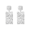 Image of Alloy Pleated Elegant And Simple Earrings Geometric Earrings Shopping