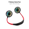 Image of Mini Portable Hanging Neckband Fan USB Rechargeable Double Fans Air Cooler Conditioner Colorful Aroma Electric Desk Fan For Room Shopping