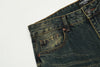 Image of Retro Washed And Worn Jeans For Men Shopping