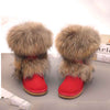 Image of Women's Winter Mid-calf Fox Fur Snow Boots Shopping