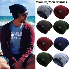 Unisex Fashionable Knitted Beanie, Winter Wool Elastic Hat For Outdoor Cycling, Camping, Travel Winter Beanie Hat Acrylic Knit Hats For Men Women Shopping