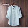 Image of Men's Linen Vintage Plus Size Shirt Shopping