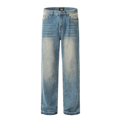 Loose Washed-out Straight-leg Pants Male Shopping